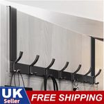 Over The Door Hanger 14 Hooks Space aluminum Clothe Rack Towel Holder Storage UK