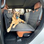 Dog Car Seat Cover for Back Seat, Back Seat Extender for Dogs with Hard Bottom