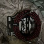 Ernie Ball 10ft Fabric Instrument Cable Straight Plugs  with a choice of Colours