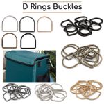 10-50pcs Brass D-Ring Fasteners 20-40mm Premium Quality for DIY & Bags