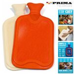 2 X LARGE 2L NATURAL RUBBER RIBBED HOT WATER BOTTLE BED WARMER WINTER WARM COLD