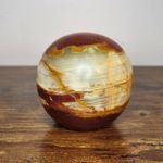 Jim Tirrenia Alabaster Onyx Marble Sphere Decorative Stone Paperweight Italy