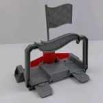 Hot Wheels Finish Line Announcer Grey - Flag drops on the side of winning car