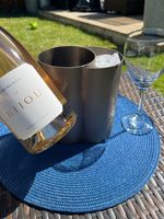 Double Compartment Stainless Steel Wine Cooler with Ice Section