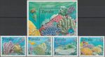 Tuvalu Set & S/S Int Year of the Ocean Corals 1998 MNH-8 Euro