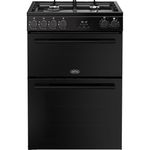 Belling 444412047 Free Standing Dual Fuel Cooker with Gas Hob 60cm Black A