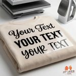 Personalised Iron On Vinyl Text Decal Name Heat Transfer Lettering Many Finishes