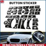 35PCS Black Air Conditioning Button Stickers Trim For Jaguar XF X250 2012-2015