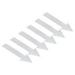 4x1.2" Arrow Sticker Directional Sign Adhesive Floor Decal, Grey 36Pcs