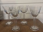 Baccarat Crystal Lyra Wine (2) & Water Glasses (2)