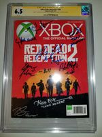 Red Dead Redemption 2 Authentic Signed "ROGER CLARK+7"~ 6.5 CGC SS XBOX Magazine