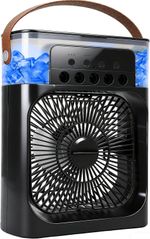 Portable Air Cooler with Humidifier 600ml, 3 Wind Speeds & 1-3 Hour Timer, 7