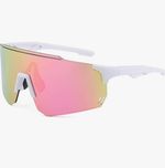 Sports sunglasses, White frame pink lens. For women and men Cycling, Running