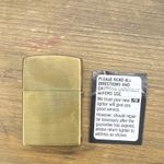 Vintage Golden Virginia Solid Brass Petrol Lighter Boxed Unused NOS Advertising