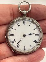 Pocket watch Ladies Antique Solid silver Works then stops