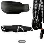 Weighted Dip Belt Steel Chain Pull Up Belt Gym Strength Training Weight Belt