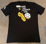 Brand New Black Guinness Memorabilia T Shirt - Game Time Guinness Time Football