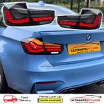 BMW 3 Series F30 LED Smoked Rear Lights 2012-19 GTS Dragon Scale Dynamic VLAND