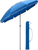 Portable Beach Umbrella 2m Tilting Parasol Sun Shade UV Protection Garden Bag