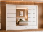Flavia Luxe Sliding Wardrobe for Bedroom | High Gloss Finish, 3 Sizes & 3 Colors