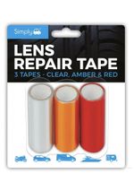 Pack Of 3 Car Lens Repair Tape Red Amber Clear Headlight Brake Light Indicator