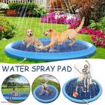 Large Sprinkler Play Mat Water Toy Dog Pool Beach Splash Pad Game Centre Spray