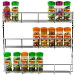 Spice Rack Storage Cupboard Kitchen Door Herb Organiser 3 Tier Wall Mounted UK