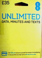 new UNLIMITED Date EE UK SIM CARD mints and text ee sim uk bundle