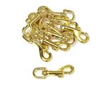 10mm Solid Brass Swivel Trigger Clip Hook Round Eye Heavy Duty For Dog Leads Etc