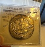 Sasanian Empire Hormizd IV Silver Drachm AD 579-590 GEM UNC As Struck Fire Altar