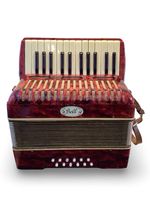 Vintage Bell 12 Bass Keys,Red Pearl With Case & Book, Good Size, Learning Type.
