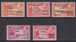 (F302-1) 1949 Ethiopia set 5stamps Expo over print MUH (A) (NT80)