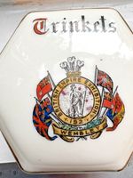British Empire Exhibition 1924 Willow China Hexagonal Large Trinket Box