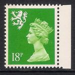 Scotland 1993 S61 18p litho left side band booklet stamp MNH