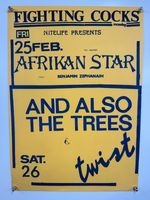 Original Fighting Cocks Moseley Poster Afrikan Star And Also The Trees 1980s