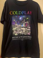 Official Coldplay Music of the Spheres Amsterdam Tour T-Shirt 2023 (Medium)