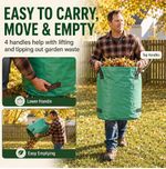 Singwow 500L Garden Waste Bags 2 Pack Heavy Duty Reusable Leaf Bags