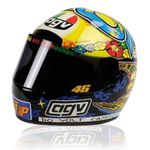 Valentino Rossi VR46 1:5 Scale Moto GP Mini Helmet Jacarepaguá 1999
