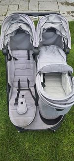 Baby Jogger City Tour 2 Double Stroller  & Carrycot - grey