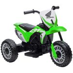 HOMCOM Honda CRF450RL Licensed 6V Kids Electric Motorbike w/ Horn - Green