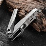 Titanium Alloy Nail Clippers EDC Bottle Opener Buckle File Portable Durable