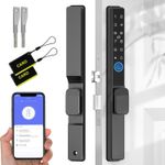 Smart Fingerprint Door Lock Ultra-Slim with Keypad RFID Bluetooth App Key,Biomet