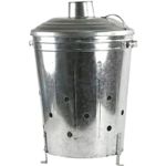 Medium 60L Galvanised Garden Incinerator Bin Leaf Paper Waste Burner