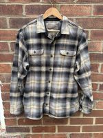 Orvis Men's Heavyweight Flannel Shirt Plaid Check Size L