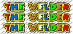 Valentino Rossi style text - "THE WELDER"  !! x3  stickers / decals  - 5in x 1in
