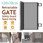 Retractable Pet Dog Gate Safety Guard Folding Baby Toddler Stair Gates Isolation