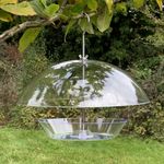 Hanging See Through Squirrel Proof Wild Garden Bird Feeder with Integral Baffle