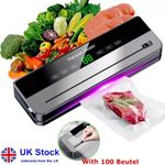 Electric Sealing Machine +100 Bags Automatic Vacuum Sealer Food Sealer Dry Wet
