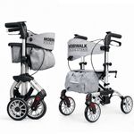 MobiWalk Fold & Stand Rollator Walker with Seat for Elderly & Adults New UK Stoc