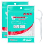 Smilcloud 200 Pcs Dental Floss Stick Disposable Toothpicks Teeth Stick Floss